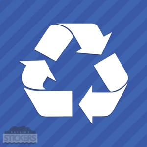 Pegatina de calcomanía de vinilo con símbolo de reciclaje - Imagen 1 de 2