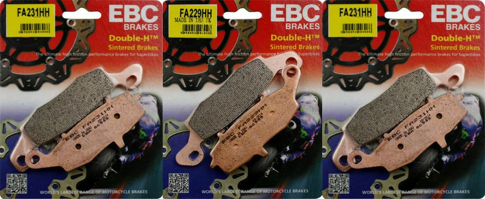 Juego de pastillas de freno delanteras y traseras EBC HH - Kawasaki VN1500 1600 1700 Vulcan _FA229/231 Foto 1 de 1