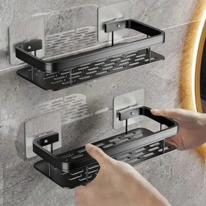 Duschablage ohne Bohren - 2er Set - Wandregal Selbstklebend für Bad & Küche - Bild 1 von 19