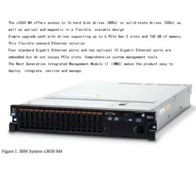 IBM X3650M4 2U rackmount 2620V2 32G 2011-pin two-socket X79 used server host - Image 1 of 2