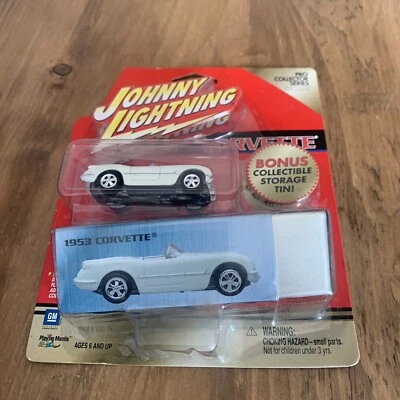 Corvette Johnny Lighting 1953 nuevo en caja con lata de almacenamiento Foto 1 de 4