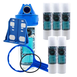 VQ® Filter Gehäuse 10 ZOLL 1/2"IG Hauswasser Brunnen Pumpe Pool + 5xSediment - Bild 1 von 11