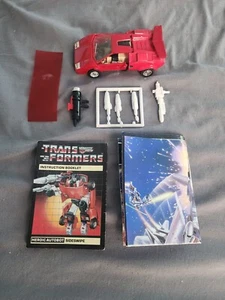 Vintage Sideswipe 1984 G1 Transformers 100% Complete Broken Window Instructions - Picture 1 of 6