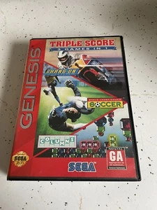 RARE! Triple Score 3 games in 1 CIB (Sega Genesis) - COMPLETE - Picture 1 of 6