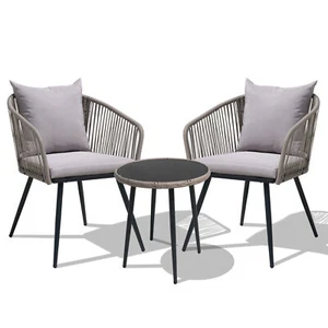 3 Piece Bistro sets Wicker Patio Balcony Chair Set Outdoor Rattan Conversation - Picture 1 of 36