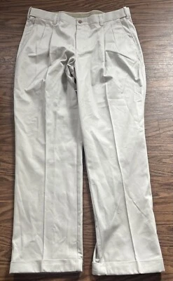 Брюки хаки Cabelas мужские 40x32 без складок прямой крой Chinos НОВЫЕ - Изображение 1 из 3
