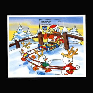 Grenada, SC #1247, postfrisch, 1984, S/S, Disney, Weihnachten, Urlaub - Bild 1 von 1