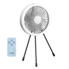 2 In 1 Camping Fan With Tripod Light 2000Mah Remote Control Table Fan For Home
