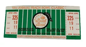 Vintage 1985 Peach Bowl Spiel komplett unbenutzt Ticket Army v. Illinois - Bild 1 von 5