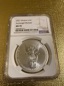 2021 Ukraine Archangel Michael NGC MS70 - Picture 1 of 3