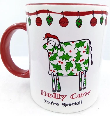 Ganz Holly Vaca Taza Papá Noel Sombrero Navidad Eres Especial Adorno Luces Blanco Foto 1 de 4