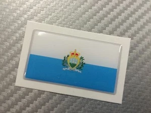 Adesivo Bandiera 3D Resinata SAN MARINO 45 x 25 mm. - Picture 1 of 1