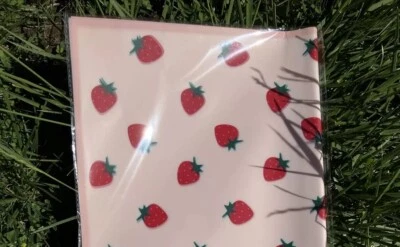 Papel Coreano/Doble Cara Color Flor Papel Impermeable 20 Piezas Fresa Foto 1 de 3