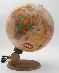 Vintage Scan-Globe 1984 Illuminated World Globe Reader's Digest Antique Style - Picture 1 of 17