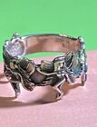 Art Nouveau Sterling Silver DANCING ANGEL Winged Fairies 925 Ring Band 7.5