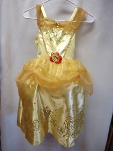 Disney Princess Belle Dress Size 4-6x 14" Hoop Skirt Yellow Beauty & the Beast - Picture 1 of 12