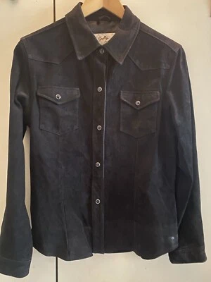 Camisa Western Scully Negra Gamuza Mujer Grande Foto 1 de 4