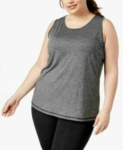 Ideology Plus Size Striped Sleeveless Tank Size 1X - Picture 1 of 2