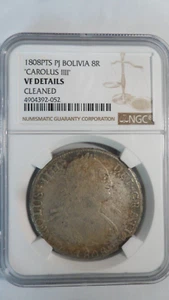 Bolivia 8 Reals, 1808 PTS PJ, NGC VF Details - Picture 1 of 4