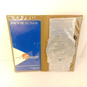 Dalton E-6B FDF36 Flight Computer Dial-A-Con Felsenthal Instruments Manual Case - Picture 1 of 6