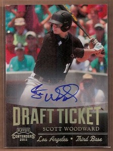 2011 Playoff Contenders Draft Ticket Autographs Card #DT33 Scott Woodward
