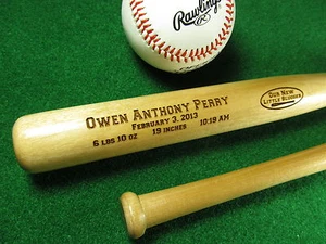 Mini bate de béisbol grabado personalizado 18" bate de regalo bate de recuerdo - Imagen 1 de 4