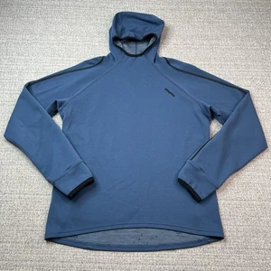 VINTAGE Patagonia Axuwool Felpa con Cappuccio Uomo Piccolo Blu Pullover Manica Lunga - Foto 1 di 17