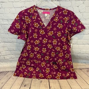 Scrub top Betsey Johnson orsi pan di zenzero - Foto 1 di 4