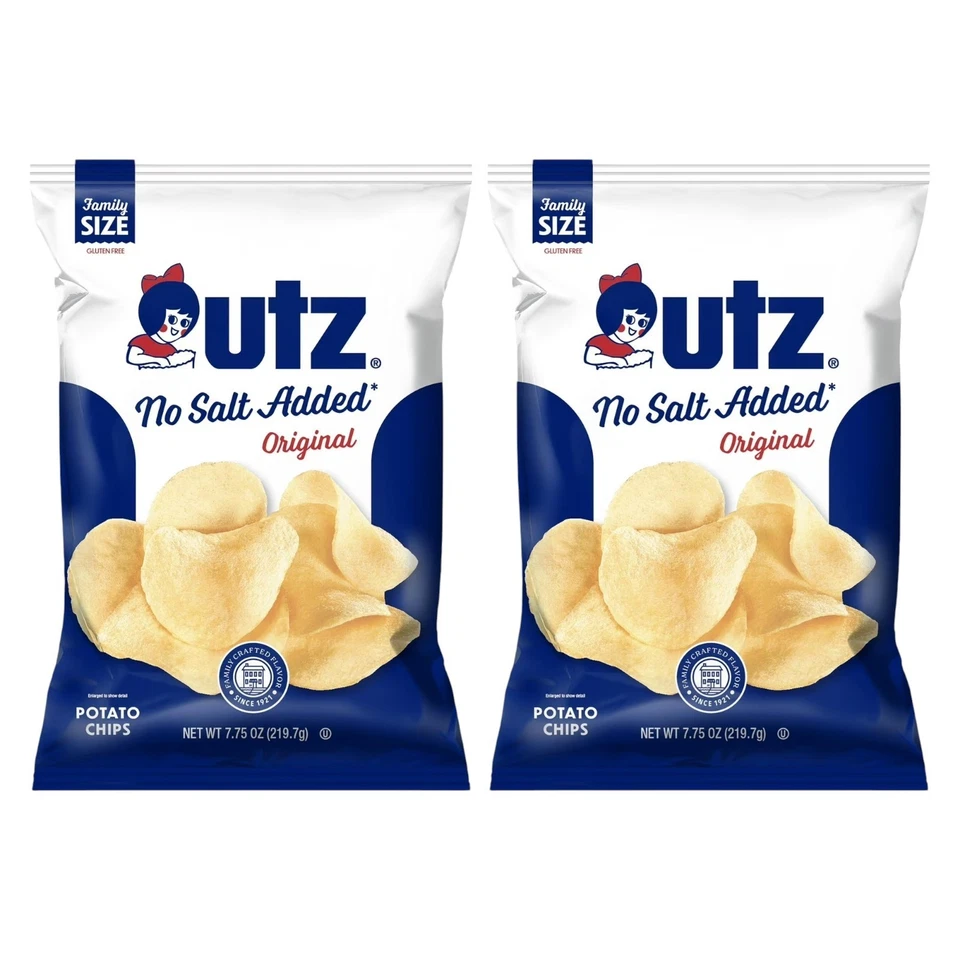 Utz No Salt Added Potato Chips 10.5 Oz