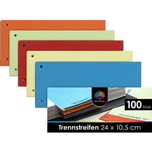 100x Trennstreifen Papier bunt Trennblätter Register Ordner und Ringbücher - Bild 1 von 7