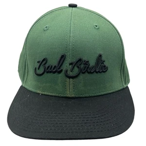 Bad Birdie Mens Baseball Cap Green Black Two-Tone Embroidered Logo Athletic - Picture 1 of 8