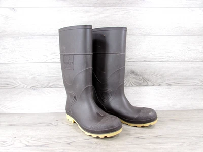 Tingley 15" Rubber Boots Brown Tan Plain Toe Women's Size 9 Men's  Size 7 USA - Image 1 of 4