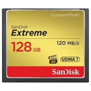 SanDisk Extreme 128GB 120MB/s UDMA7 CompactFlash - Black/Gold (SDCFXSB-128G-G46) - Picture 1 of 1