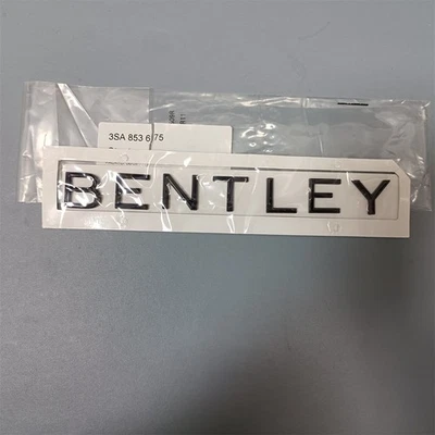 Gloss Black Rear Script Badge Compatible with Bentley Continental GT Flying Spur - Image 1 of 2