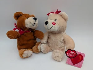 Dan Dee Lip Lockers Bear Plush 10 Inch Brown Stuffed Animal Toy - Picture 1 of 8