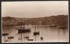AK Fowey bei St Austell Cornwall Segelschiffe im Hafen RP von Richtern - Bild 1 von 2