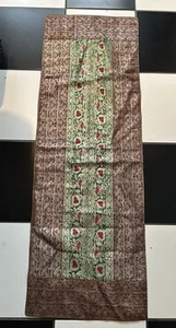 Antique Woven Silk Indian Style Table Runner - Picture 1 of 3