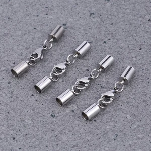 4 piezas sujetadores de cuerda para hacer joyas diseño de acero inoxidable - Imagen 1 de 12