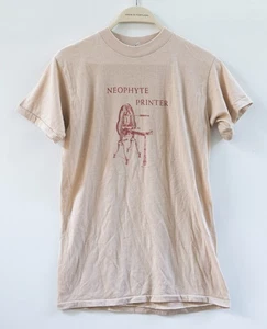 Vintage Single Stitch Neophyte Printer Tan Screen Printed Amart T-Shirt Size L - Bild 1 von 9