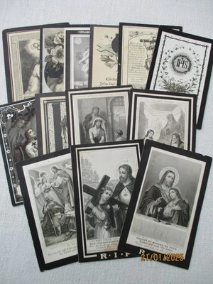 Totenzettel Sterbebilder 1890 - 1898 Konvolut Eifel 13 Stück - Bild 1 von 4