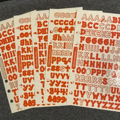 Lote de hojas de pegatinas vintage LETRAS PARCIALES - Planificador de álbumes de recortes pegatinas artesanales Foto 1 de 4