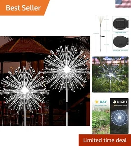 Enchanting Solar Firework Garden Lights - Waterproof & Flexible Design, 2-Pack - Picture 1 of 9