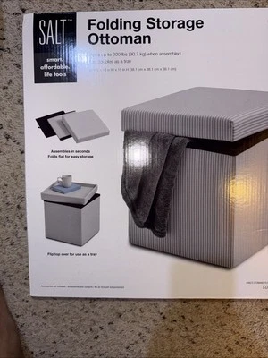 Folding Storage Ottoman (Salt brand) - Image 1 of 3