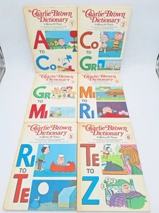 Vintage 1973 CHARLIE BROWN DICTIONARY Complete Set 1-8 Hardcover - Picture 1 of 20