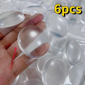 6PCS Türgriff Stoßstange Schutz Plug Transparent Silikon Wand Protector - Bild 1 von 12
