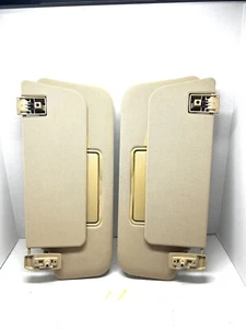Sun Visor Set 2003-2009 Mercedes E320 E350 E500 E550 E55 E63 AMG Beige OEM - Picture 1 of 11