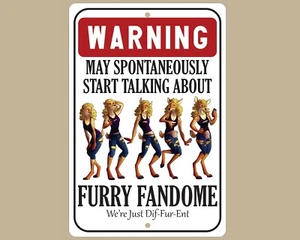 Furry Fandom Wall Hanging Statement Piece, LGBTQ+ Home Decor, Whimsical Sign - Picture 1 of 2