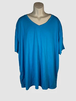 Camiseta para hombre ID Ideology azul de malla ojo de pájaro cuello en V talla grande y alta 3XB Foto 1 de 3