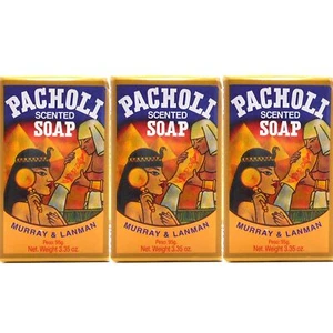 Lot de 3 savons parfumés Murray & Lanman Pachouli 3,3 oz (95 gr) - Photo 1 sur 7