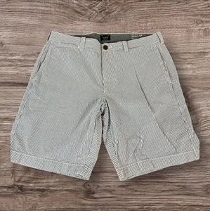 J Crew Shorts Mens 33 Chino Seersucker 9" Blue striped (66) - Picture 1 of 9